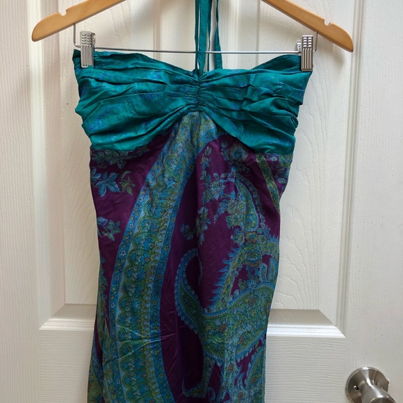 alchemy Tops - Alchemy recycled sari silk halter top